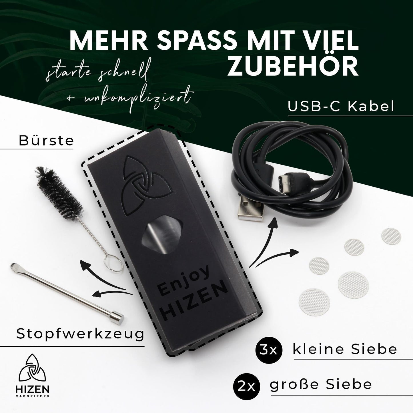 HIZEN Vaporizers Stilus Pro Max schwarz