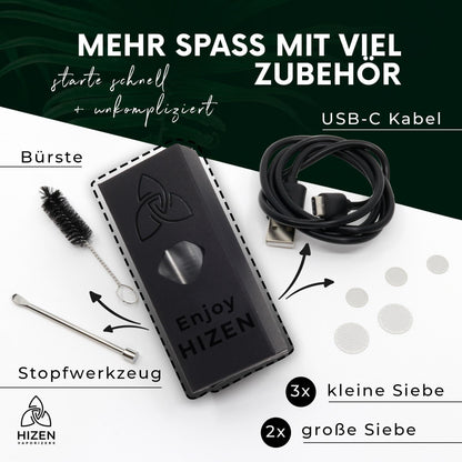 HIZEN Vaporizers Stilus Pro Max schwarz