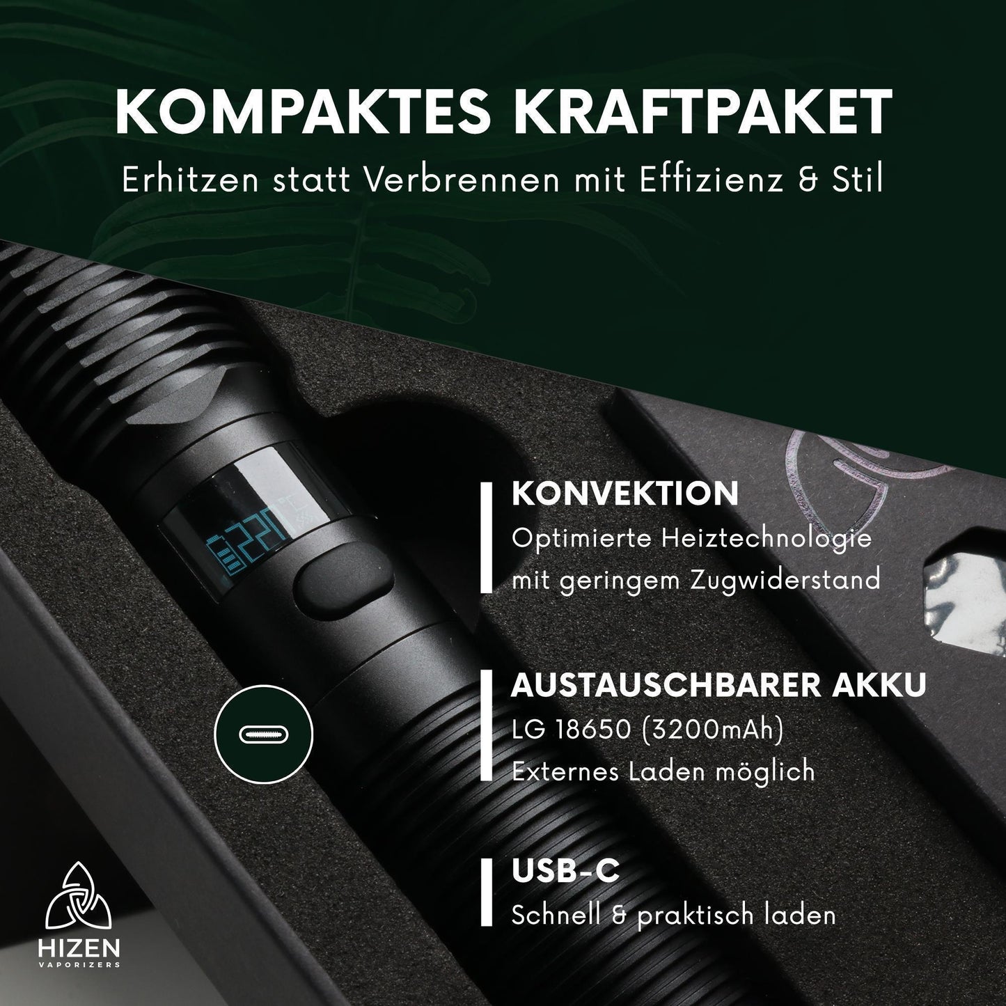 HIZEN Vaporizers Stilus Pro Max schwarz