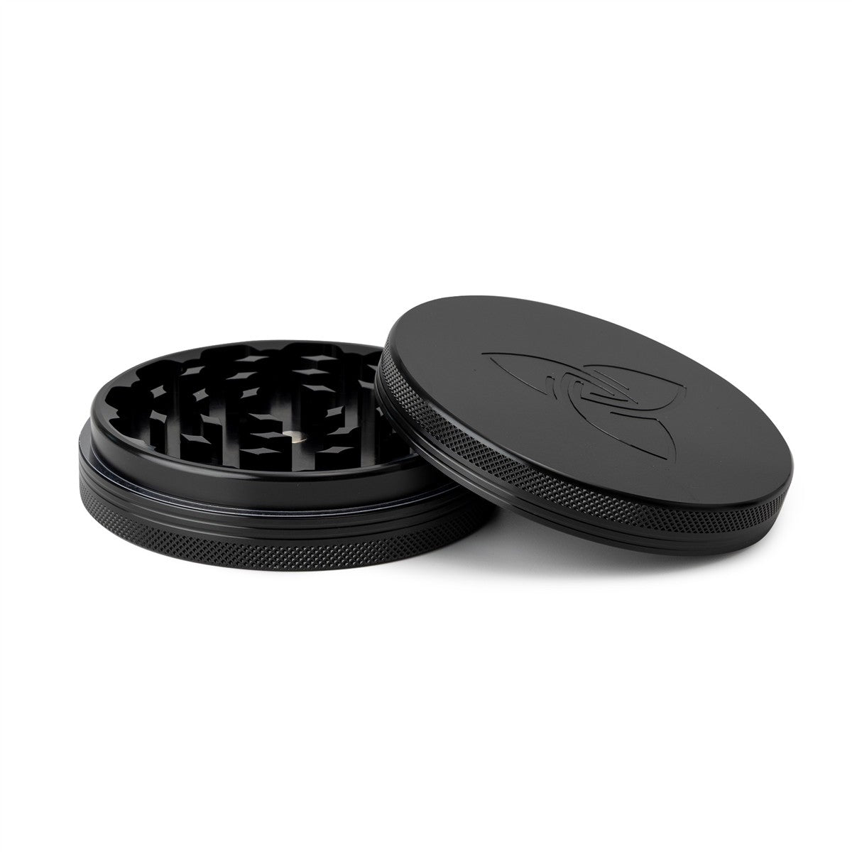 HIZEN Vaporizers Grinder Alu 100 mm 2-teilig schwarz