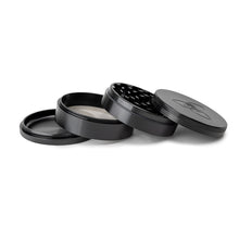 HIZEN Vaporizers Grinder Alu 100 mm  4 teilig Schwarz