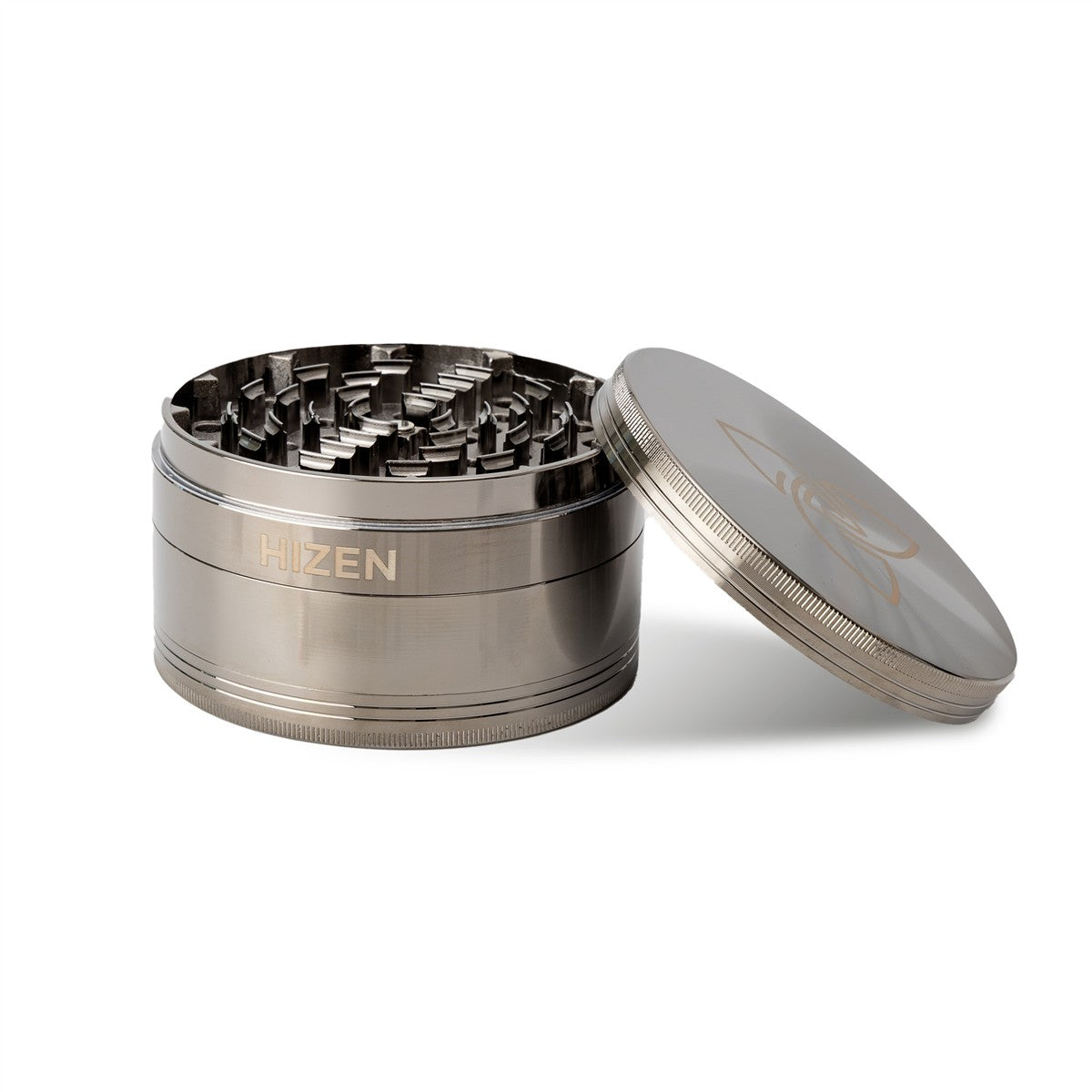 HIZEN Vaporizers Basic Grinder 100 mm Gun Metal