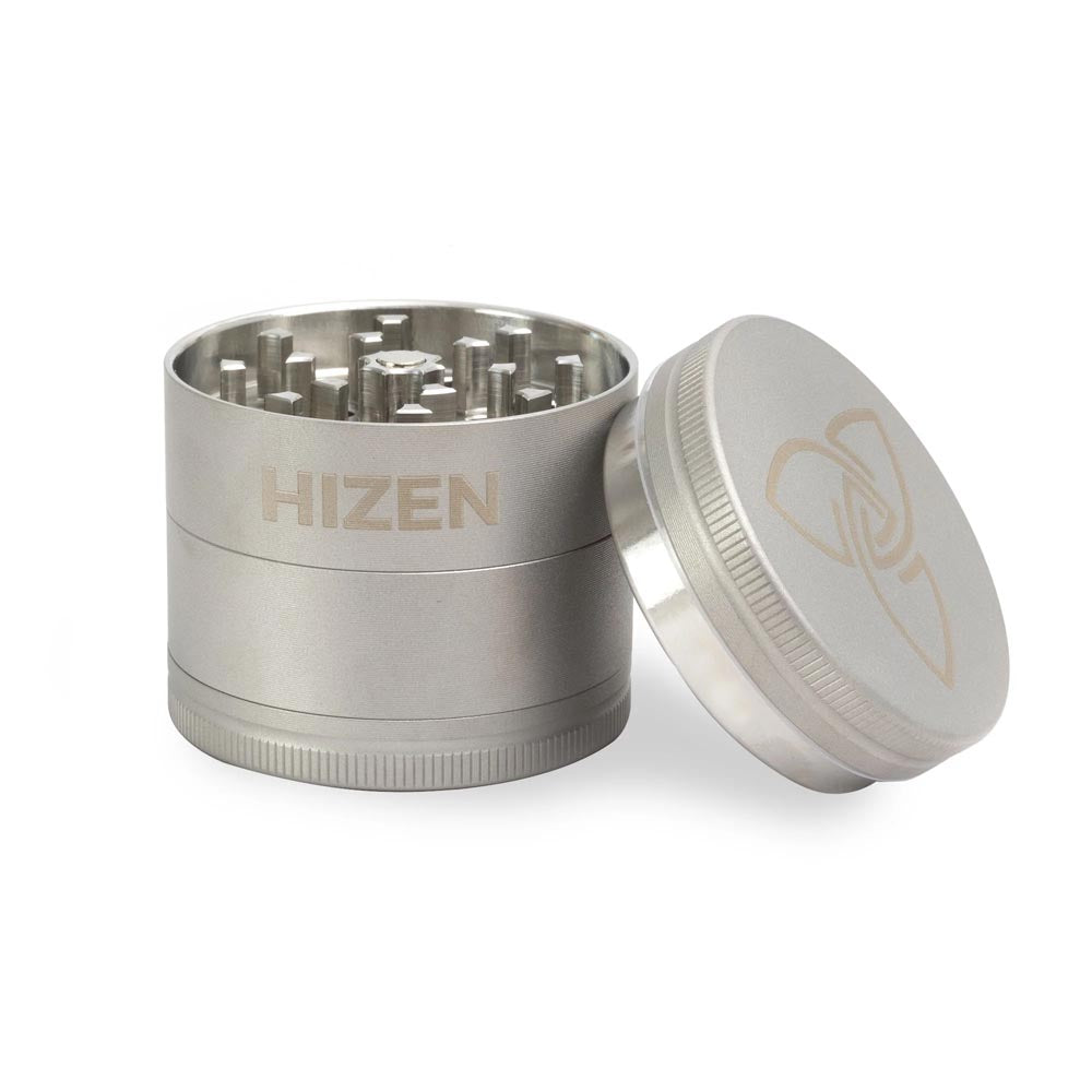 HIZEN Vaporizers Grinder Edelstahl 4-teilig, 50mm matt